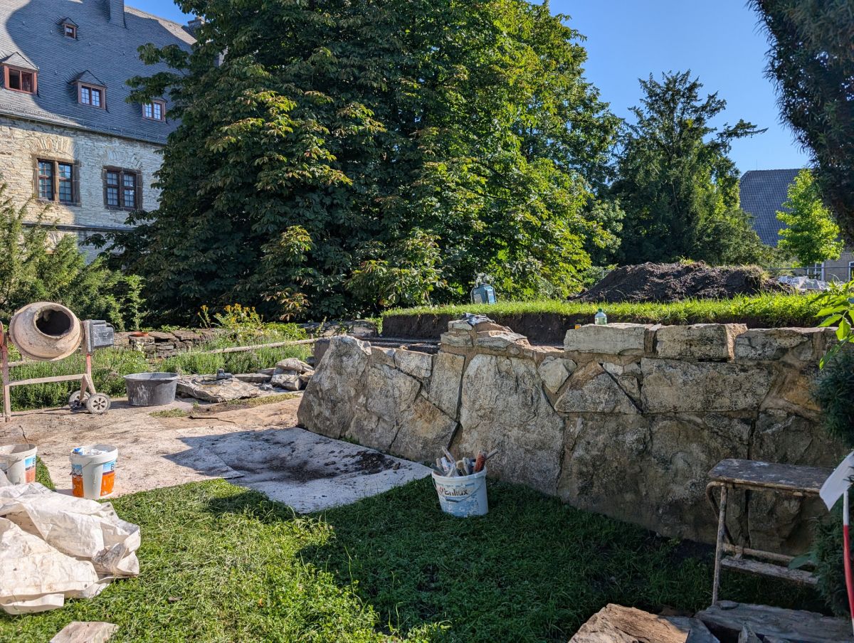 Baustelle im Burggarten